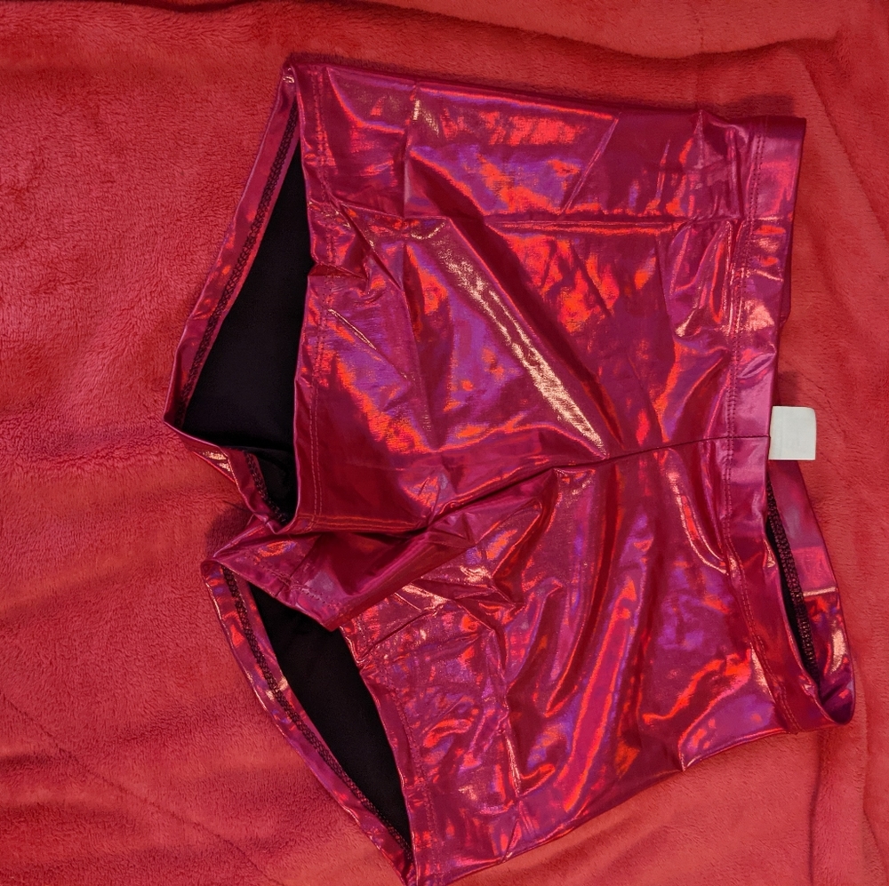 Metallic Hot Pink Dance Shorts